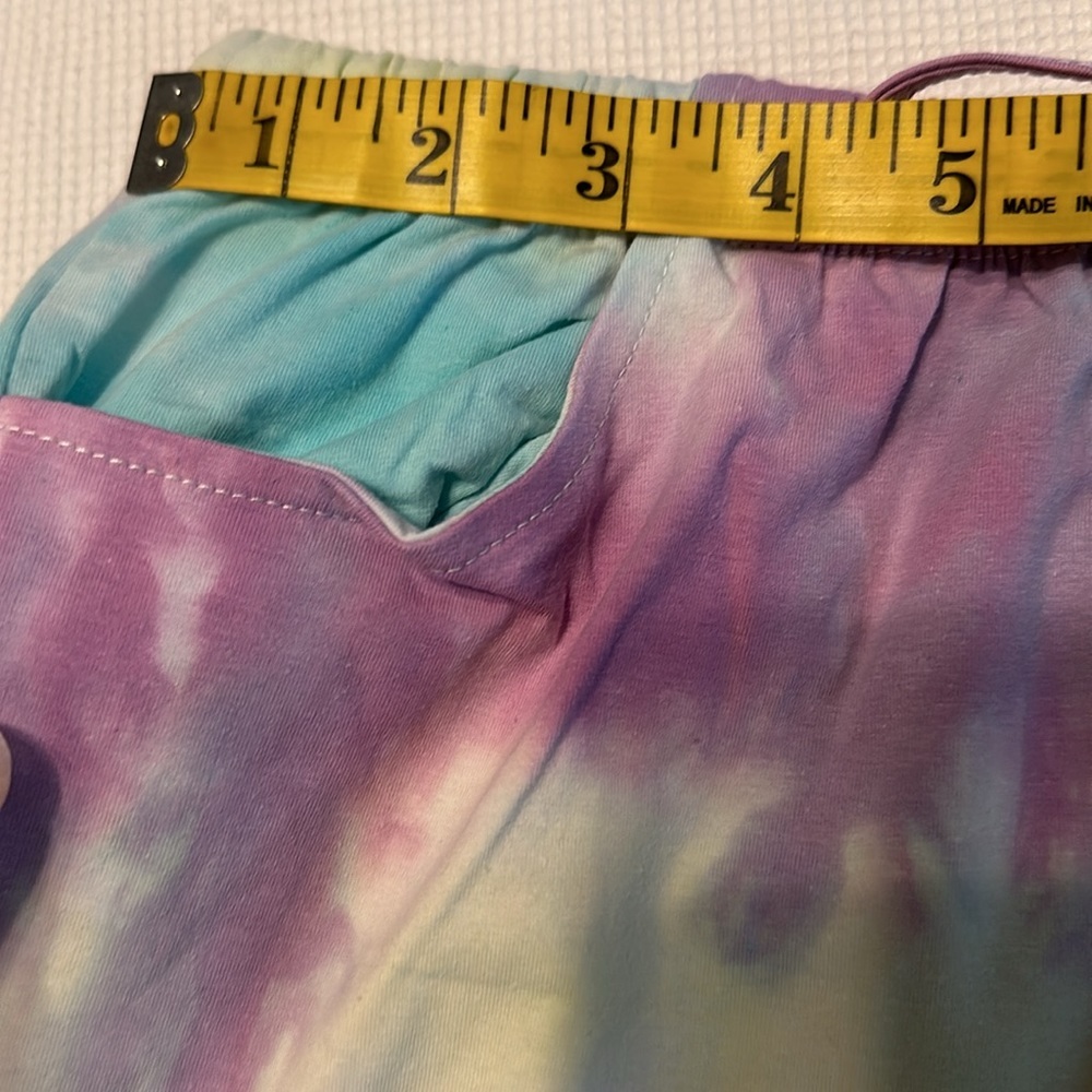 Tie-Dye Short Pajama Set - Pastel Blue & Purple - Unbranded - Picture 15 of 16